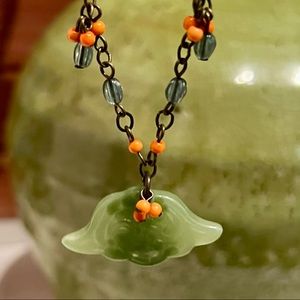 Faux Jade Necklace